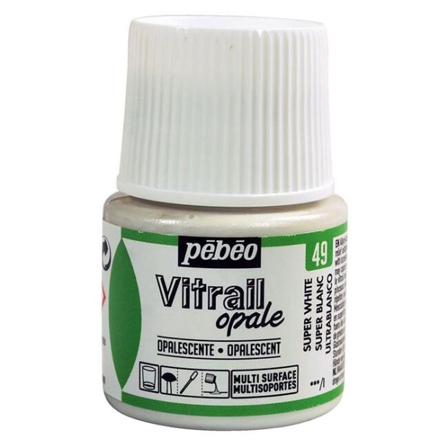 Pebeo Vitrail Cam Boyası 45 ml Super White (Opak) - 1