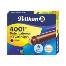 Pelikan 4001 Dolmakalem Kartuşu 6 Adet Kahverengi - Pelikan