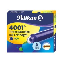 Pelikan 4001 Dolmakalem Kartuşu 6 Adet Mavi - Pelikan