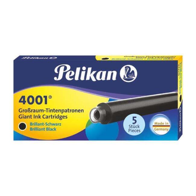 Pelikan 4001 Uzun Dolmakalem Kartuşu 6 Adet Siyah - 1