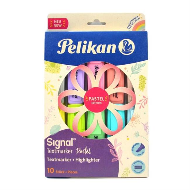 Pelikan Signal Textmarker 10’lu Pastel Renkler - 1