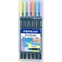 Pensan Fineliner Kalem Seti 6 Pastel Renk - PENSAN