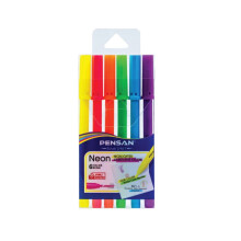Pensan Fosforlu Kalem 6 Renk Neon Kesik Uç N:99095 - PENSAN
