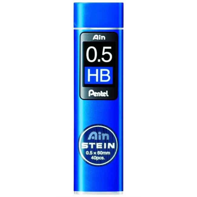 Pentel Ain Stein Hi-Polymer Uç 0,5 mm HB 40 Adet - 1