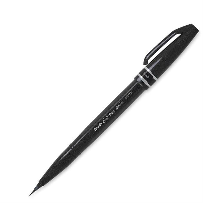 Pentel Brush Sign Pen Artist Ultra Fine İmza Kalemi Siyah - 1