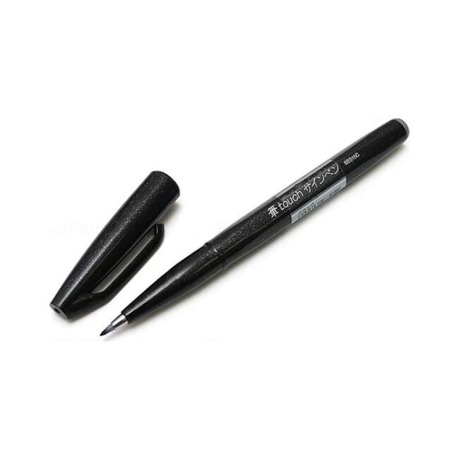 Pentel Brush Sign Pen İmza Kalemi Black - 1