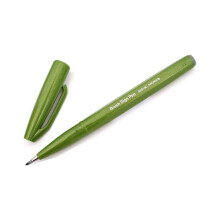 Pentel Brush Sign Pen İmza Kalemi Olive Green - Pentel