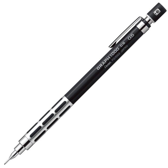 Pentel Teknik Çizim Kalemi Mat Medal Gövde 0.5 mm Siyah - 1