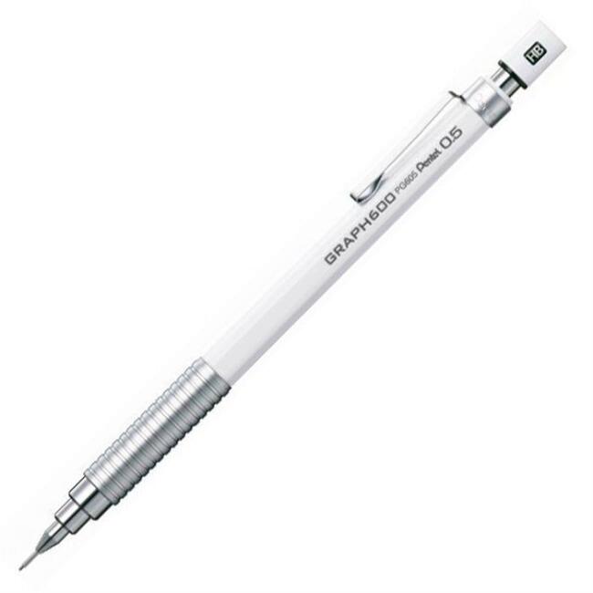 Pentel Pg605 Teknik Çizim Kalemi 0,5 mm Beyaz - 1