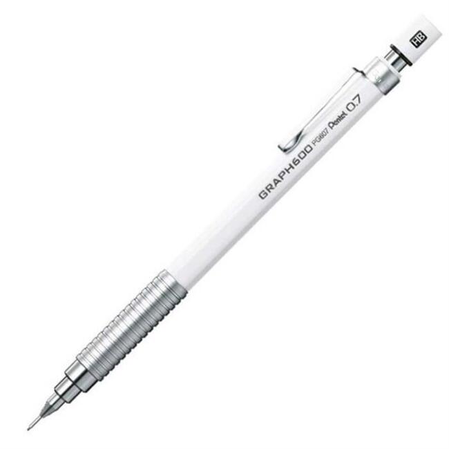 Pentel Pg607 Teknik Çizim Kalemi 0,7 mm Beyaz - 1