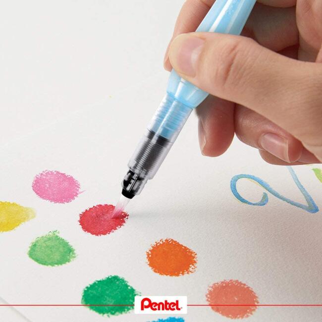 Pentel Su Hazneli Fırça Uçlu Kalem Medium Uç - 3