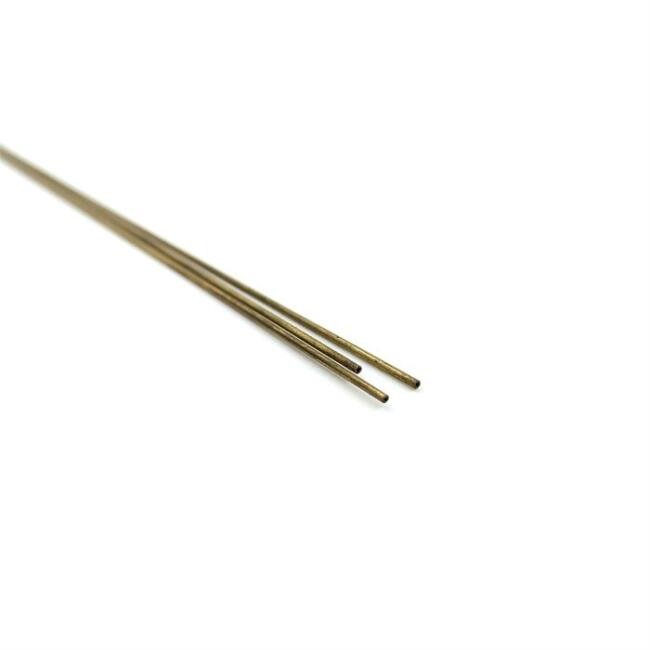 Pirinç İçi Boş Yuvarlak Boru Çıta: Çapı 2 mm - Uzunluk 100cm Çubuk (Paslanmaz) - 1