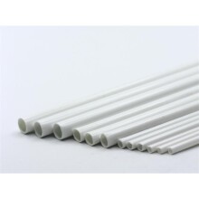 Plastik İçi Boş Beyaz Çıta Çapı 2 mm Uzunluk 50 cm 10lu (Silindir Boru Çubuk) - MK MODEL