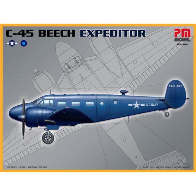Pm Model Maket Askeri Uçak C45 Beech Expeditor - 1