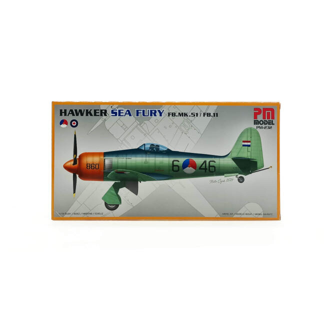 Pm Model Maket Uçak Hawker Sea Fury FB.MK.51 - FB11 1:72 Ölçek PM-232 - 1