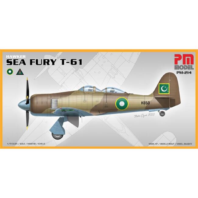 Pm Model Maket Uçak 1:72 Ölçek Hawker Sea Fury T-61 N:Pm-214 - 1