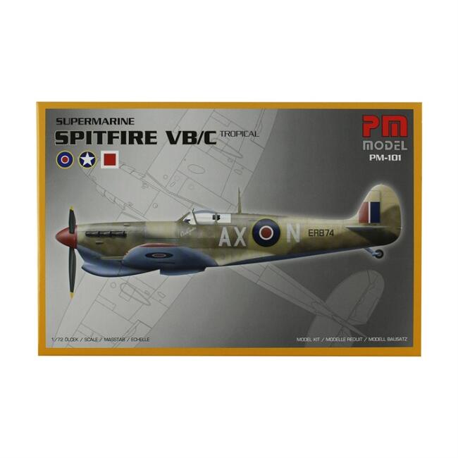 Pm Model Maket Uçak 1:72 Ölçek Supermarine Spitfire VB/C Tropical N:Pm-101 - 1