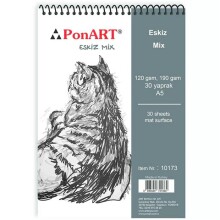 Ponart Eskiz Mix 120-190 g A5 30 Yaprak N:10173 - Ponart