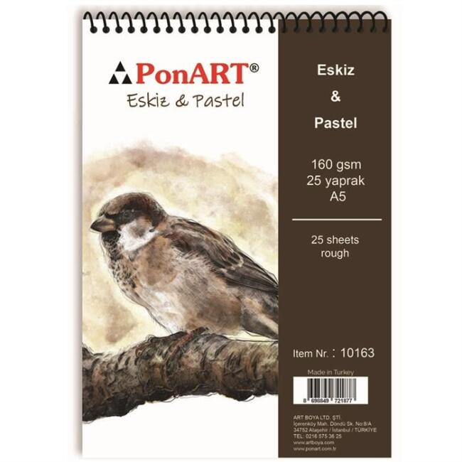 PonART Eskiz & Pastel Blok 160 g A5 25 Yaprak - 2