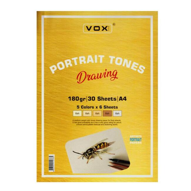 Portait Tones Drawing Spiralli A4 Çizim Blok 180 g 30 Yaprak - 1