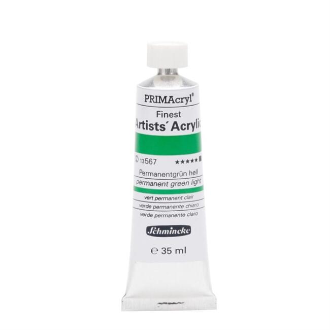 PRİMAcryl Artist 35 ml Seri 2 Akrilik Boya-Permanent Green Light - 1