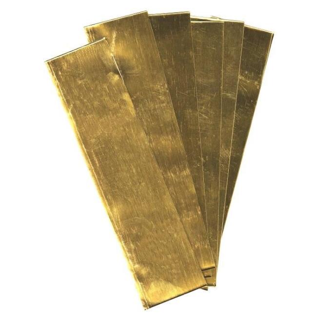 Prinç & Pirinç Levha : Kalınlık 0.1 mm x 4x20 cm 5 Adet (Paslanmaz) - 1