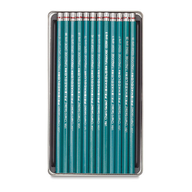 Prismacolor Turquoise Dereceli Kalem Seti 12’li Metal Kutu H-9B - 2