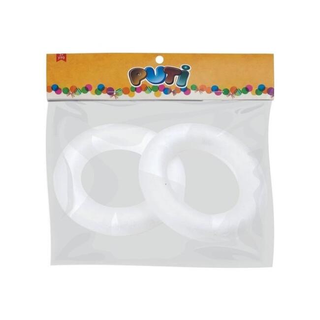 Puti Strafor Halka 15 cm 2 Adet - 1