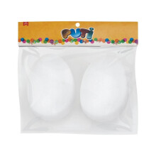 Puti Strafor Yumurta 10 cm 2'li 4919 - Puti