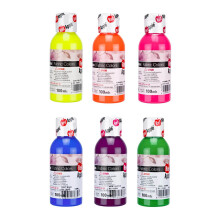 Red Apple Dekoratif Kumaş Boyası Seti 100 ml 6'lı Neon Renkler - Red Apple