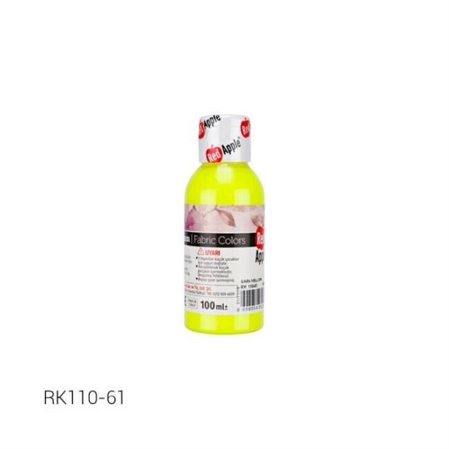 Red Apple Kumaş Boyası 100 ml Neon Sarı 61 - 1