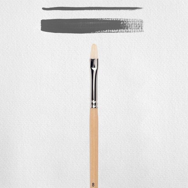 Rembrandt 200 Naturel Domuz Kılı Akrilik ve Yağlı Boya Fırçası No:8 - 4