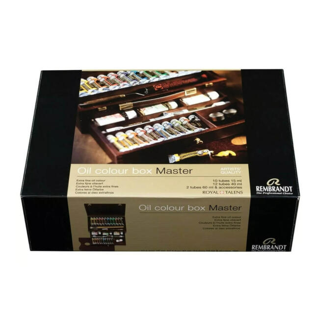 Talens Rembrandt Ahşap Kutulu Master Extra-Fine Yağlı Boya Seti 36 Parça - 1