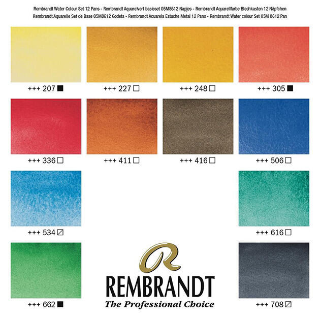Rembrandt Metal Kutu Extra Fine Tablet Suluboya Seti 12’li RT05838612 - 5