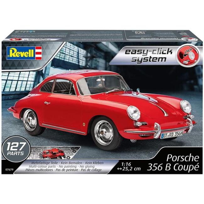 Revell Easy Click Maket Araba 1:16 Porsche 356 B Coupe N:7679 - 1