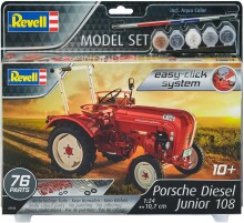 Revell Easy Click Maket Traktör 1:24 Ölçek Porsche Diesel Junior 108 Boyalı Set N:7820 - 2
