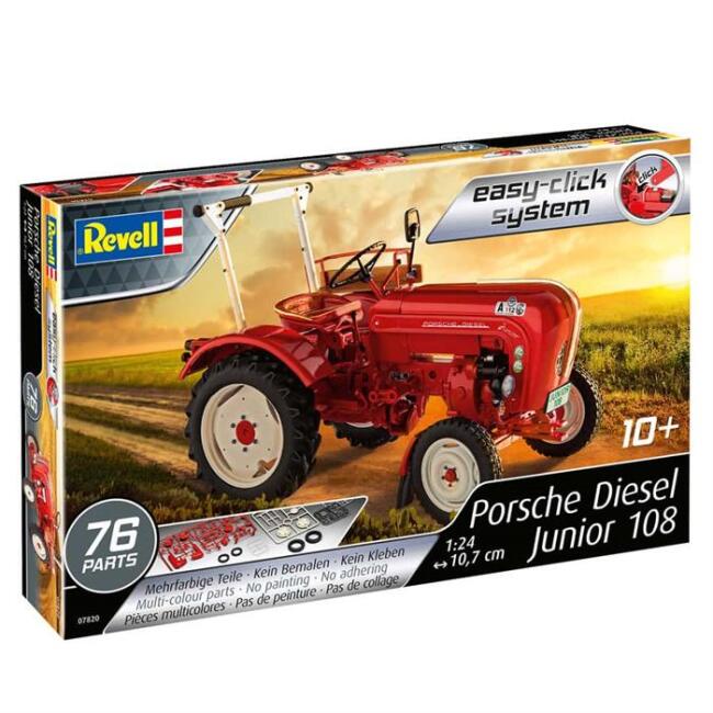 Revell Easy Click Maket Traktör 1:24 Ölçek Porsche Diesel Junior 108 N:7820 - 1