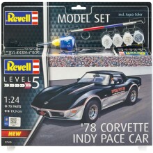 Revell Maket Araba 1:24 Ölçek 1978 Corvette Indy Pace Car Boyalı Set - Revell