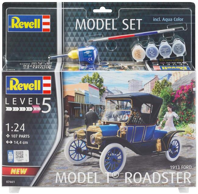 Revell Maket Araba 1:24 Ölçek Ford 1913 T Roadster Boyalı Set - 2