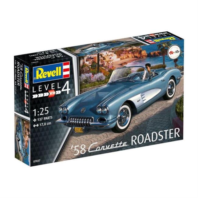 Revell Maket Araba 1/25 N:07037 58 Corvette Roadster - 1