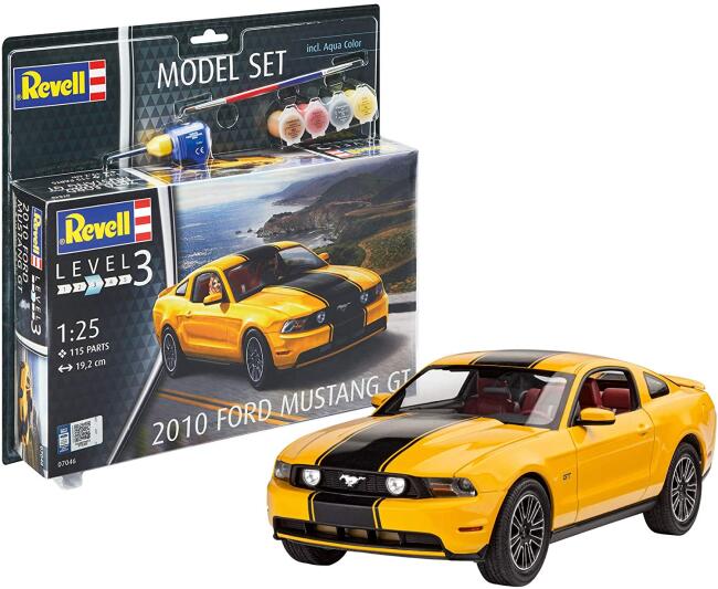 Revell Maket Araba 1:25 Ölçek 2010 Ford Mustang GT Boyalı Set - 3