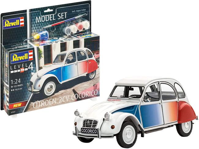 Revell Maket Araba 1:25 Ölçek Citroen 2CV Cocorico Boyalı Set - 2