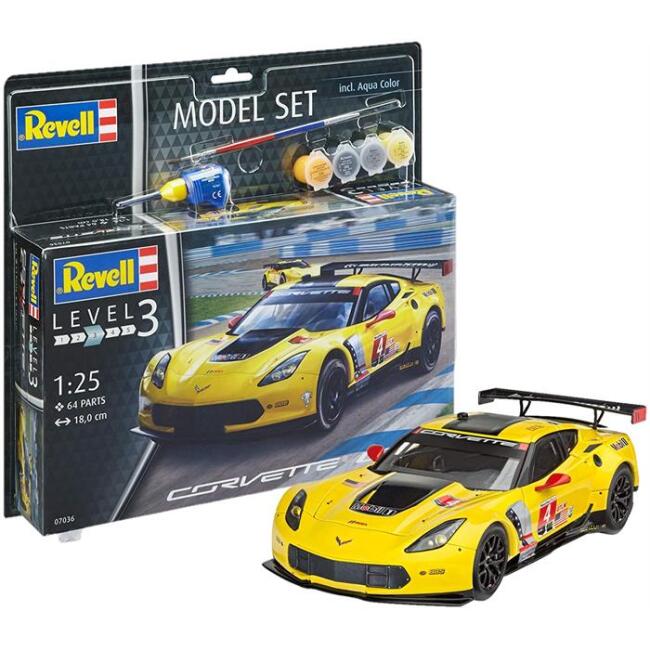Revell Maket Araba 1:25 Ölçek Corvette C7.R Boyalı Set - 1