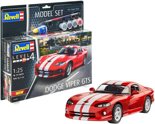 Revell Maket Araba 1:25 Ölçek Dodge Viper Gts Boyalı Set - 2