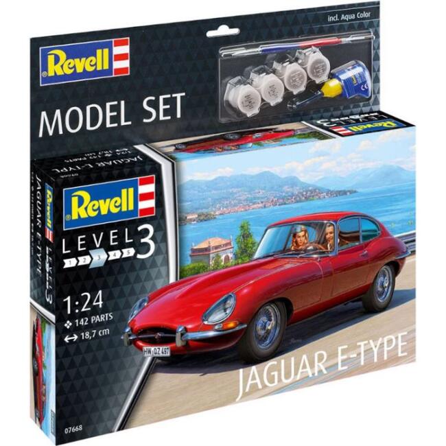 Revell Maket 1:24 Ölçek Araba Boyalı Set Jaguar E Type Coupe - 1