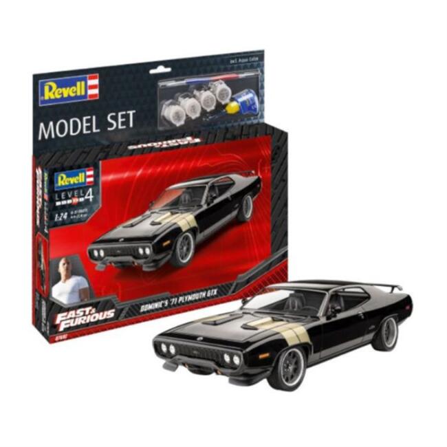 Revell Maket Araba Boyalı Set N:67692 FF Dominics 71 Plymouth - 1