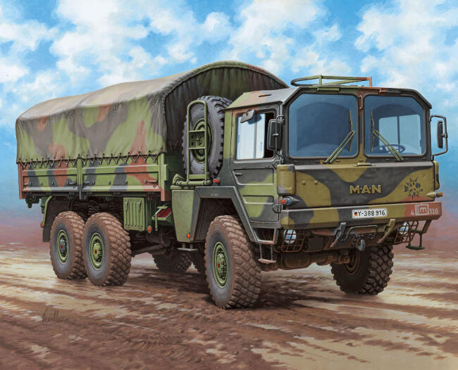 Revell Maket Askeri Araç 1/35 N:03291 MAN 7t Milgl - 3