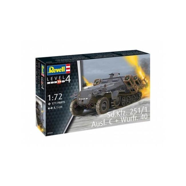 Revell Maket Askeri Araç N:03324 Sd. Kfz. Ausf C+ Wurfr. 40 - 6