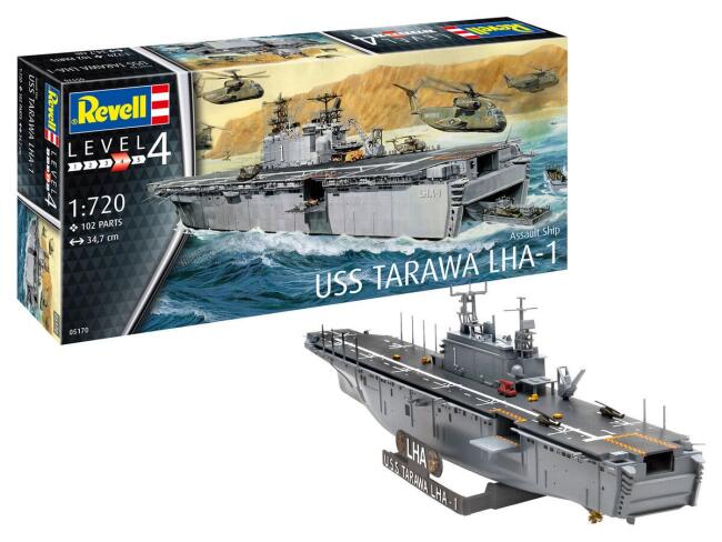 Revell Maket Askeri Gemi N:05170 1/720 Assault Shıp Uss Tarawa Lha-1 (Helikopter Gemisi) - 6