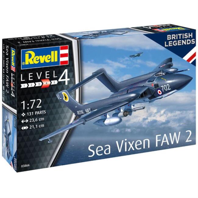 Revell Maket Askeri Uçak 1/72 N:03866 British Legends: Sea Vixen FAW 2 - 1